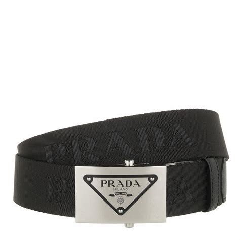 Prada metal buckle nylon belt